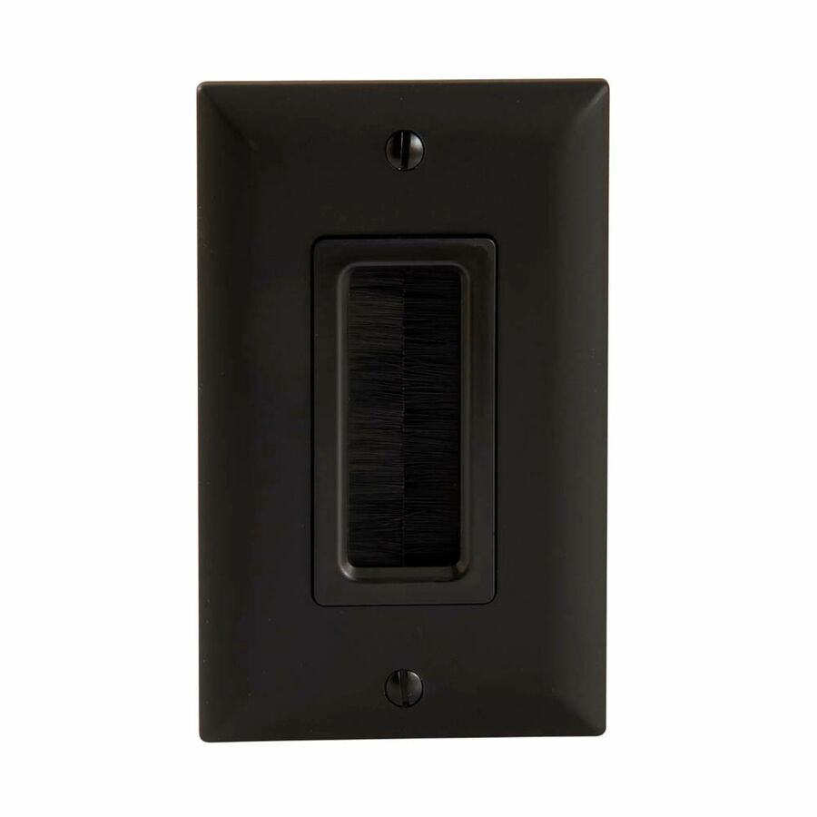 Sanus Cable Management Brush Wall Plate - Black