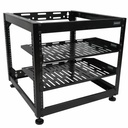 Sanus Component Series AV Rack - 10RU Open Frame Network Rack - 26in Height - Black