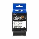 Brother HSe-251E Heat Shrink Tube Tape Cassette - Black on White, 21.0mm wide
