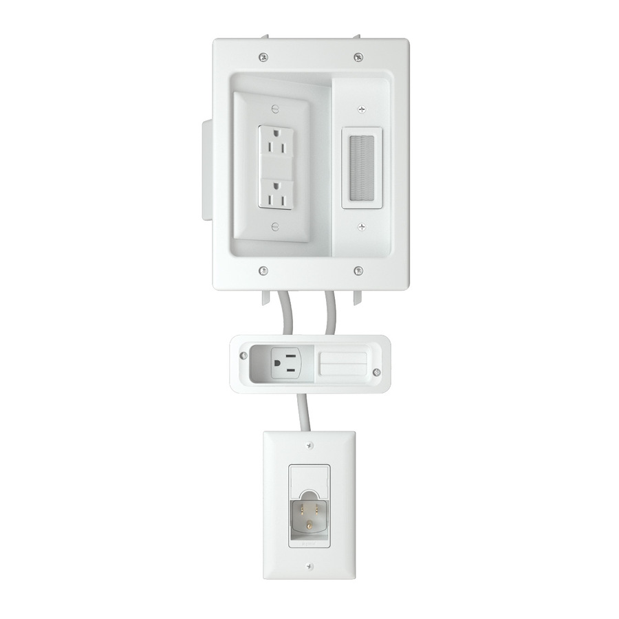 Sanus Ultimate In-Wall Cable Management Kit for TV and Soundbar - White
