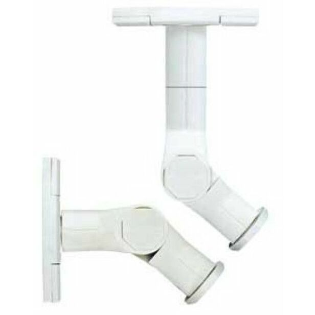 Sanus Satellite Speaker Wall Mount - Tilt and Swivel Speaker Mount - White