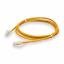 AddOn 7ft Yellow CAT 6 Plenum-Rated Ethernet Cable Snagless Bubble Boot RJ-45 M/M