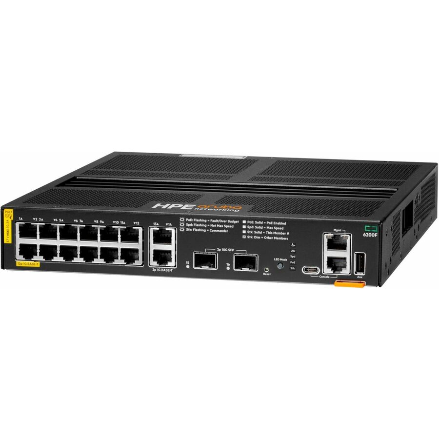Aruba 6200F 12G Class4 PoE 2G/2SFP+ 139W Switch