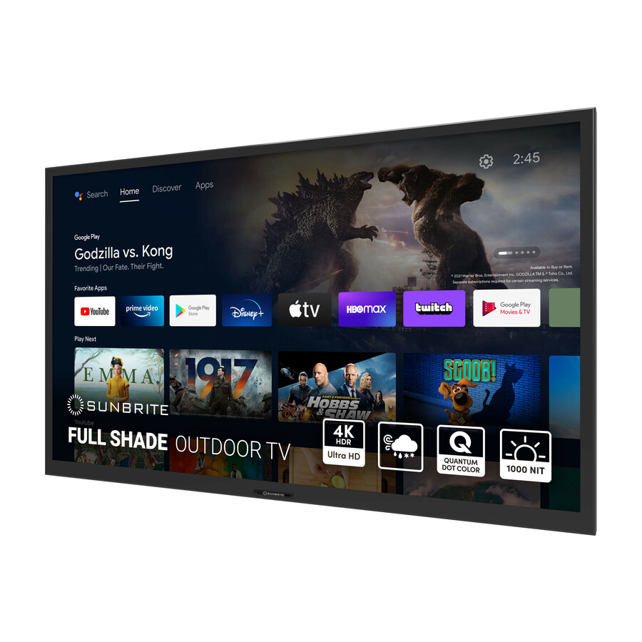 SunBriteTV Veranda 3 SB-V3-55-4KHDR-BL 55" Smart LED-LCD TV - 4K UHDTV - Black