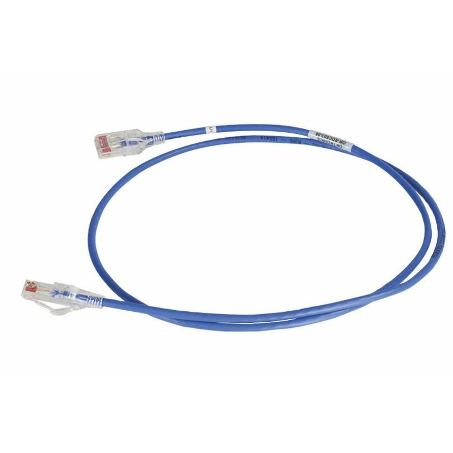 Ortronics 28awg Reduced diameter C6A/10G channel cord Blue 8FT