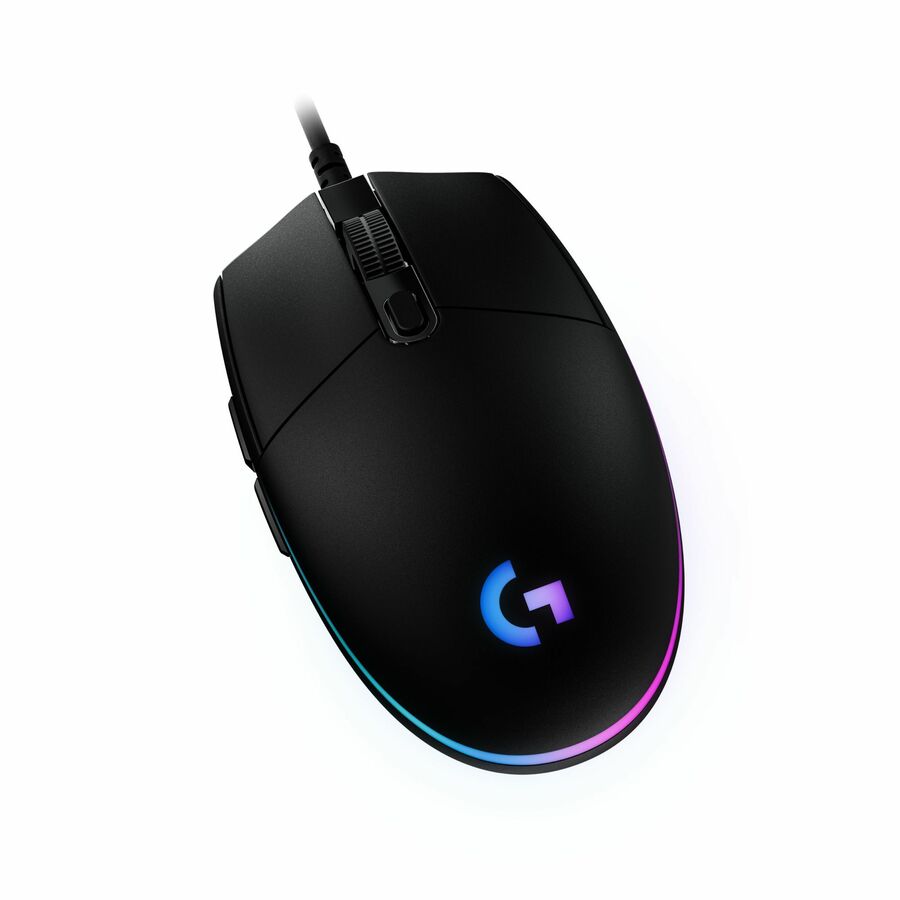 Logitech G203 Wired Gaming Mouse, 8,000 DPI, Rainbow Optical Effect LIGHTSYNC RGB, 6 Programmable Buttons, Black