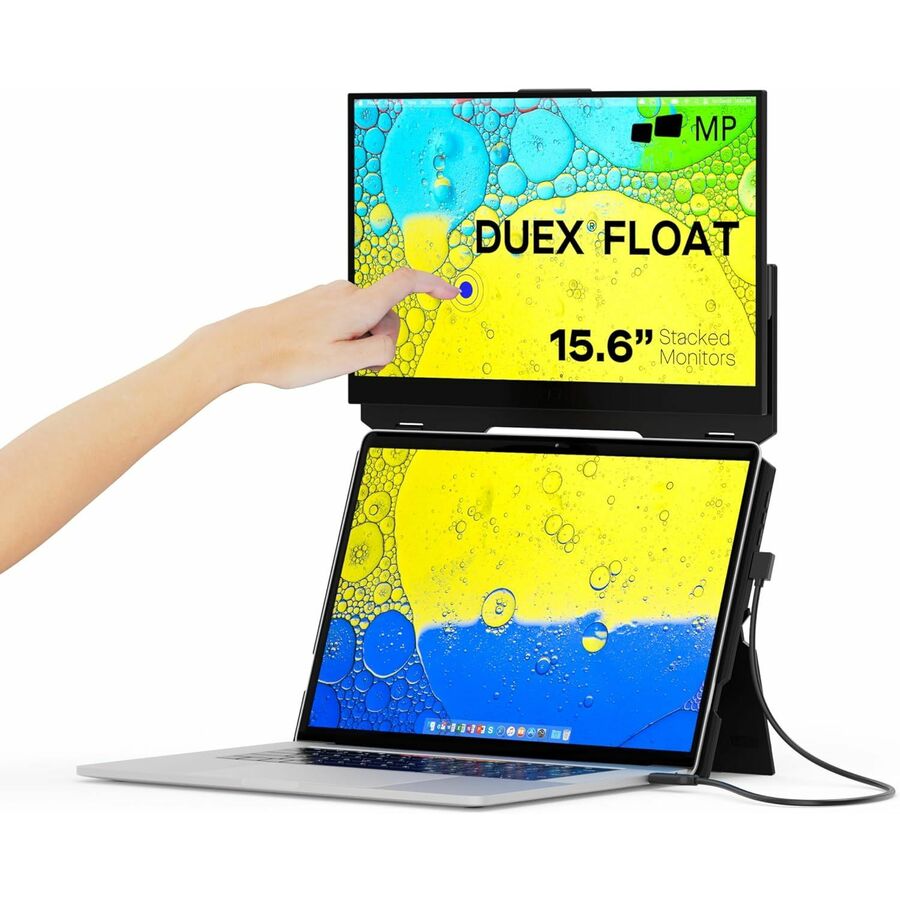Duex Float Mobile Pixels 15.6" Stacked Portable Screens, Full HD IPS 1080P Touchscreen Monitor with Built-in Kickstand, USB Type-C/HDMI Plug and Play, Support Windows/Mac/Android/ChromeOS/Switch