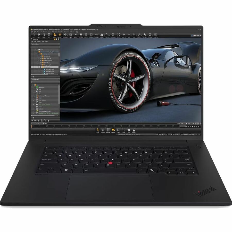 Lenovo ThinkPad P1 Gen 7 21KV003DUS 16" Touchscreen Mobile Workstation - WQUXGA - 60 Hz - Intel Core Ultra 7 165H - Intel Evo Platform - 64 GB - 2 TB SSD - English Keyboard - Black