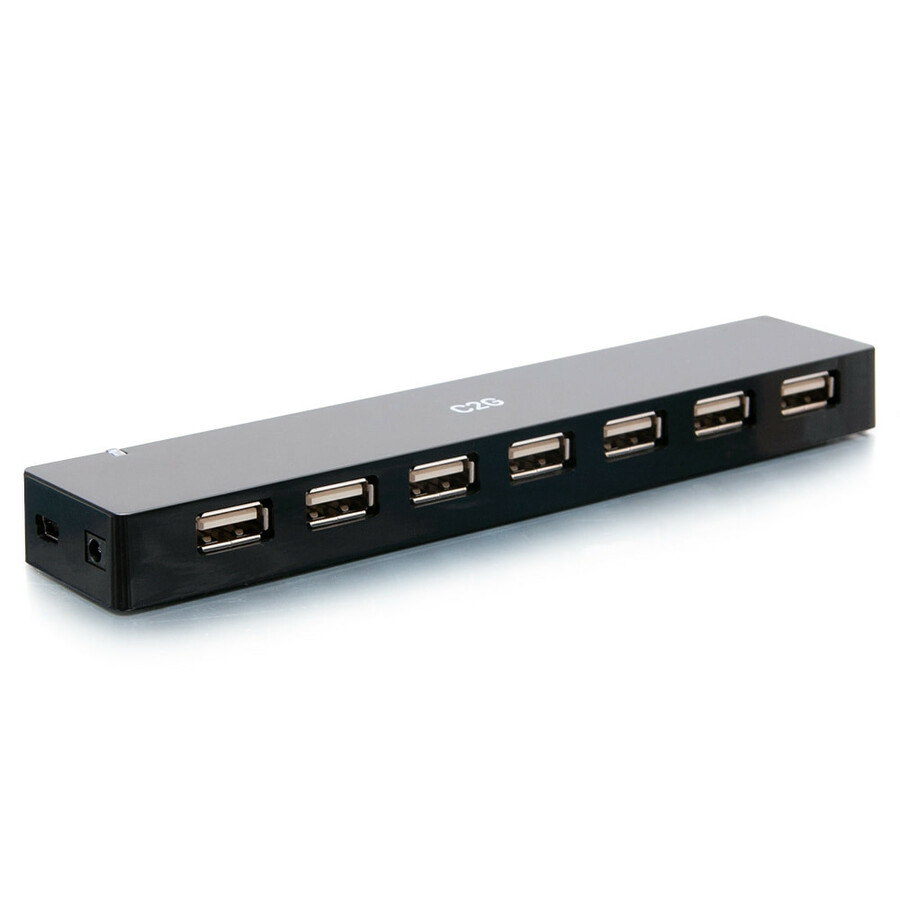 C2G 7-Port USB Hub - USB 2.0 - 5 Volts and 3 Amp Power Supply