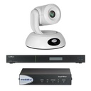 Vaddio EasyIP 20 Mixer Base Kit - Video Conferencing System - Includes Mixer, Switch, & PTZ Camera - White