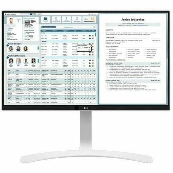 LG 27HJ712C-W 27" Class 4K UHD LCD Monitor - 16:9 - White - TAA Compliant