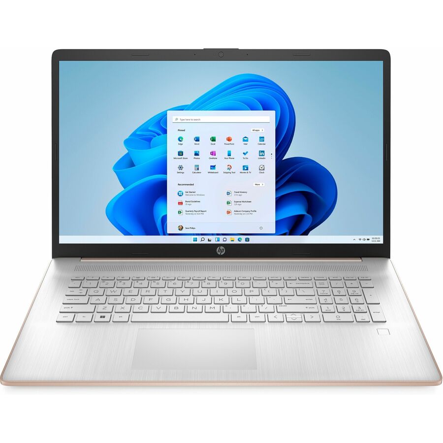 HP 17-cn3000 17-cn3001tg 17.3" Touchscreen Notebook - HD+ - Intel N-Series N200 - 4 GB - 128 GB Flash Memory - Natural Silver