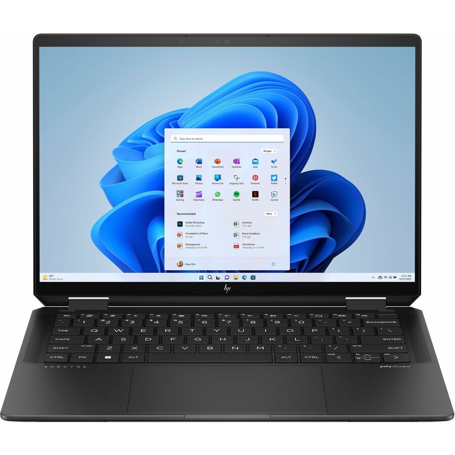 HP Spectre x360 14-eu0000 14-eu0013dx 14" Touchscreen Convertible 2 in 1 Notebook - 2.8K - 120 Hz - Intel Core Ultra 7 155H - Intel Evo Platform - 16 GB - 1 TB SSD - Nightfall Black Aluminum