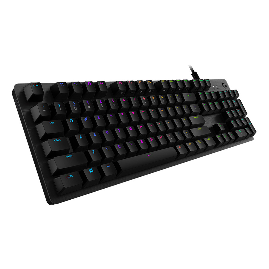 Logitech G512 CARBON LIGHTSYNC RGB Mechanical Gaming Keyboard with GX Brown switches and USB passthrough (Tactile)