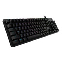 Logitech G512 CARBON LIGHTSYNC RGB Mechanical Gaming Keyboard with GX Brown switches and USB passthrough (Tactile)