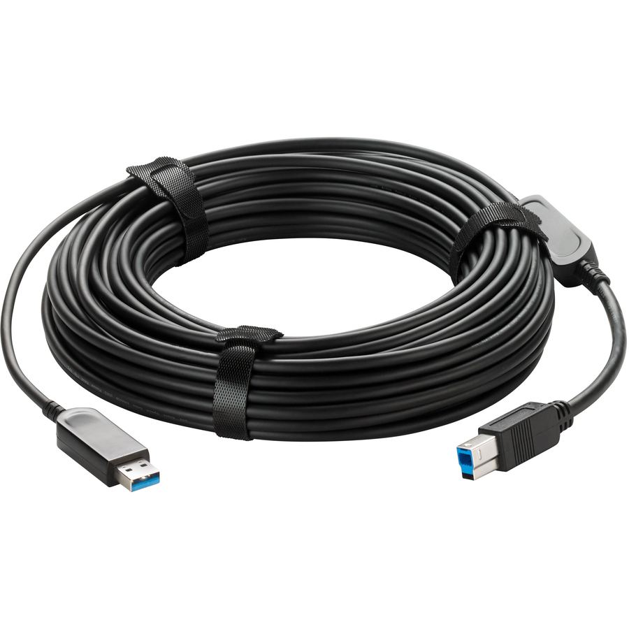 Vaddio 49ft USB 3.2 B to USB A Active Optical Cable - Plenum Rated - Black