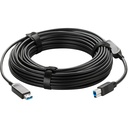 Vaddio 49ft USB 3.2 B to USB A Active Optical Cable - Plenum Rated - Black