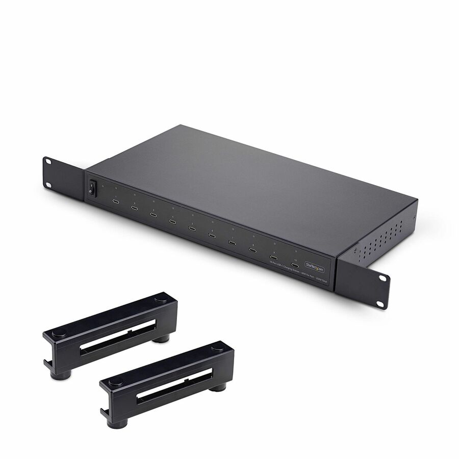 StarTech 10-Port USB-C Charging Hub, 60W Per Port, 350W Total Power, Multiport Charger Block / Station, TAA Compliant