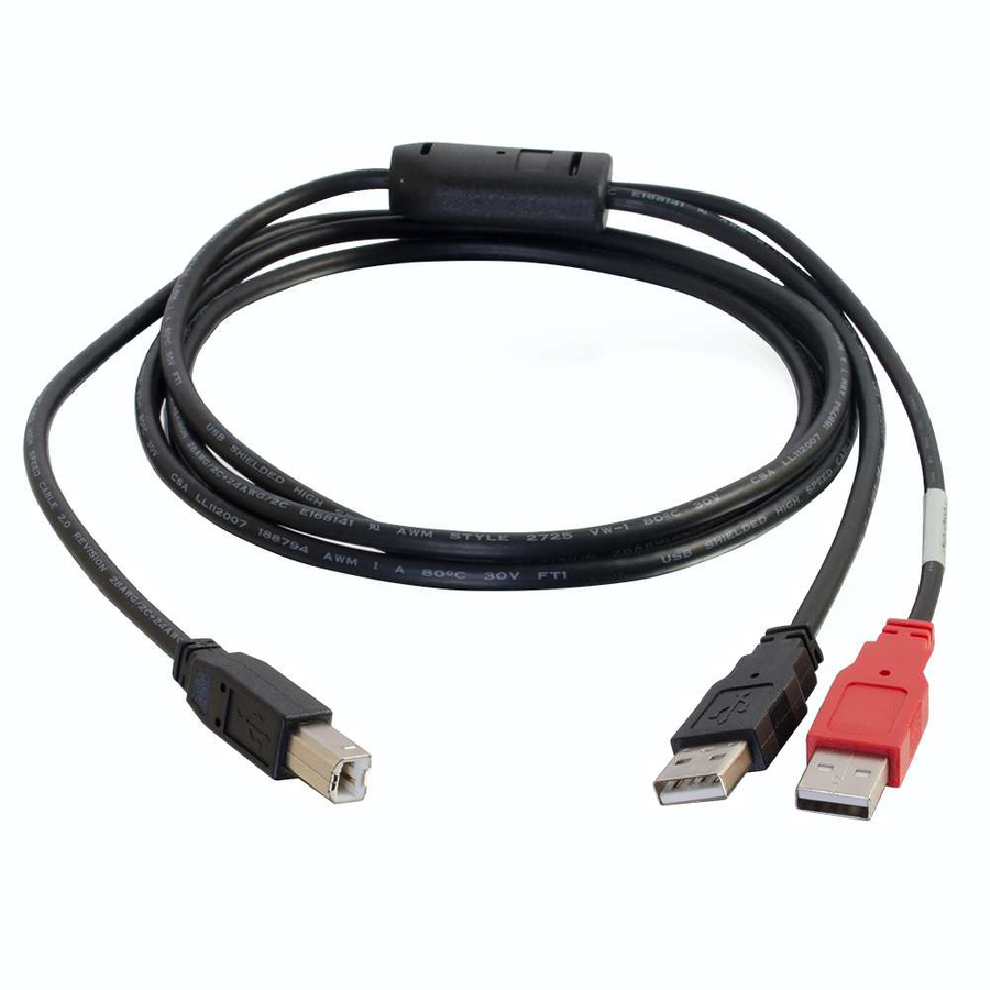 C2G 6ft USB A to USB B Y-Cable - Dual USB A to USB B Cable - USB 2.0 - M/M