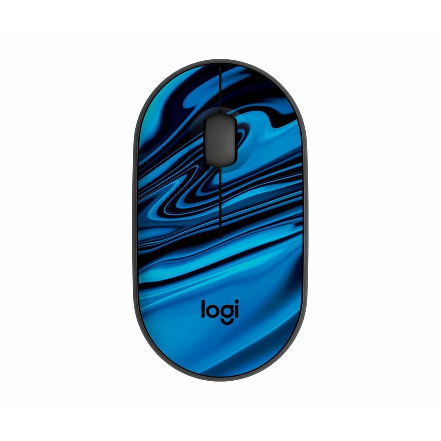 Logitech M340 Wireless Mouse with Limited Edition Prints, USB Receiver and Silent Clicks, Portable Wireless Mouse for Laptop, PC, Windows, Chrome, Surface, Blue Galaxy