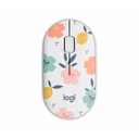 Logitech M340 Wireless Mouse with Limited Edition Prints, USB Receiver and Silent Clicks, Portable Wireless Mouse for Laptop, PC, Windows, Chrome, Surface, Floral Bouquet