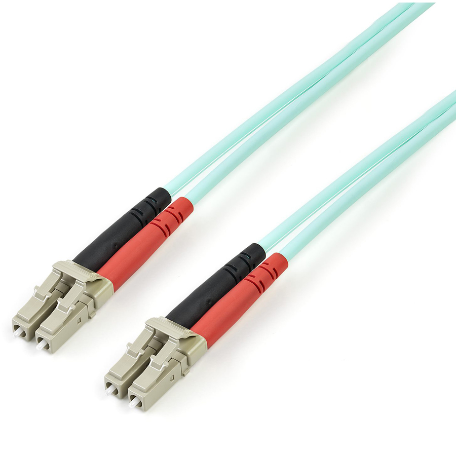 StarTech 3m (10ft) LC/UPC to LC/UPC OM4 Multimode Fiber Optic Cable, 50/125µm, 100G, Low Insertion Loss, LSZH Fiber Jumper Cord