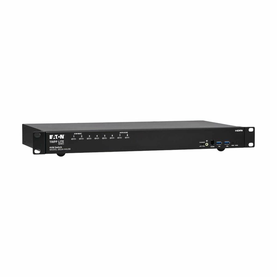 Tripp Lite by Eaton 8-Port 4K HDMI/USB KVM Switch - 4K 60 Hz Video/Audio, USB Peripheral Sharing, 1U Rack-Mount