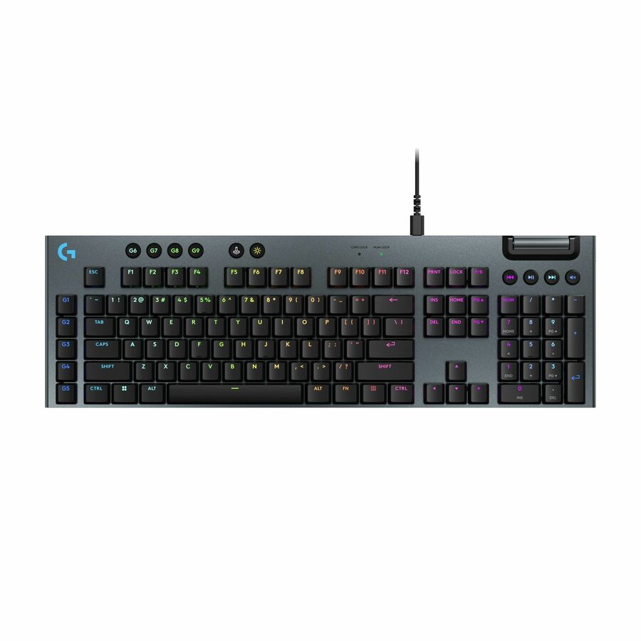 Logitech G915 X Low-Profile Wired Mechanical Gaming Keyboard, Double-Shot PBT Keycaps, Fully Programmable Keys, RGB Lighting, Aluminum Finish, GL Brown Tactile Switches - PC/Mac