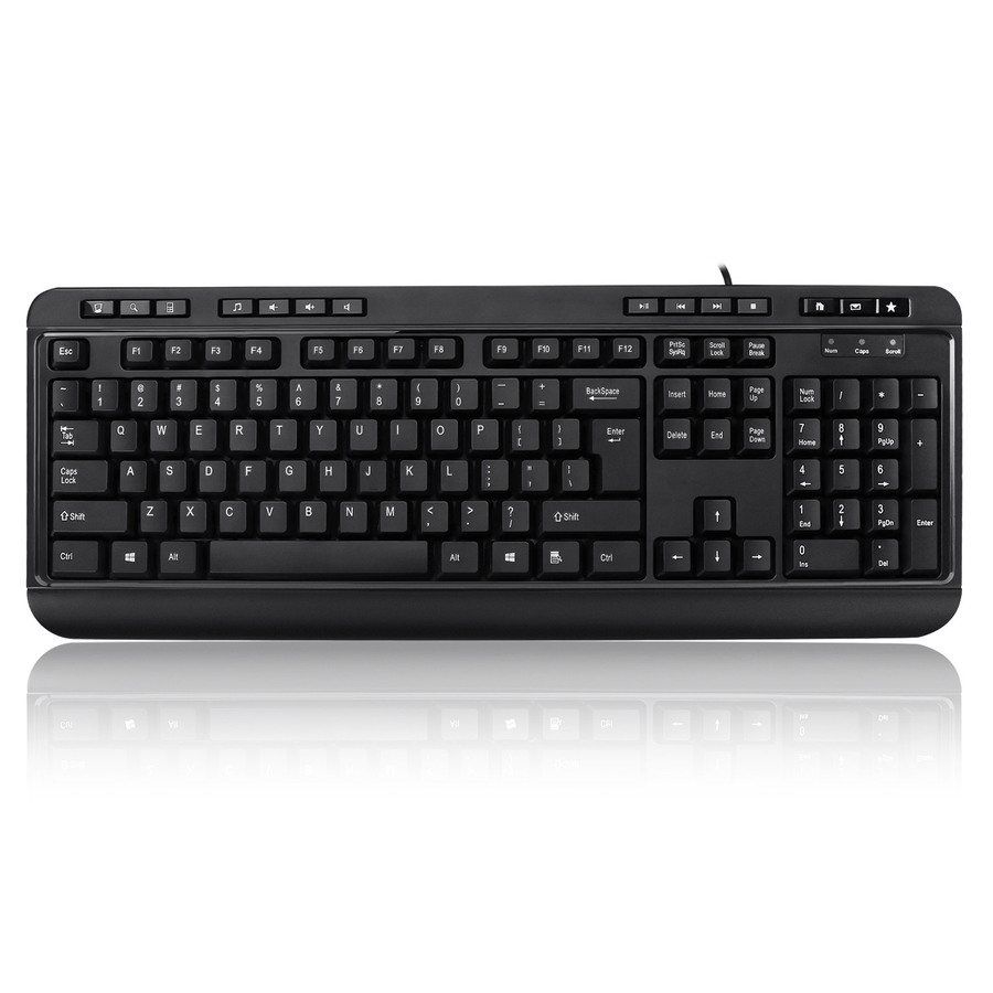 Adesso Multimedia Desktop Keyboard with 3-Port USB Hub