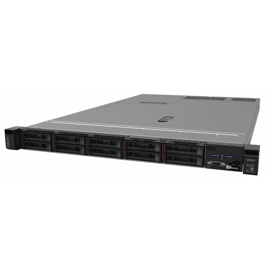 Lenovo ThinkSystem SR635 7Y991005NA 1U Rack Server - 1 EPYC 7203P 2.80 GHz - 64 GB RAM - Serial ATA Controller