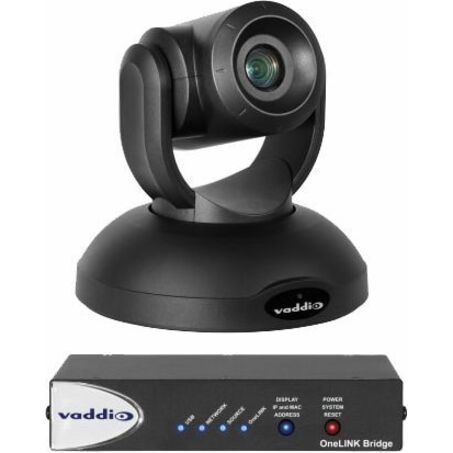Vaddio RoboSHOT 40 UHD OneLINK Bridge Video Conferencing System - PTZ Camera & Bridge - Black