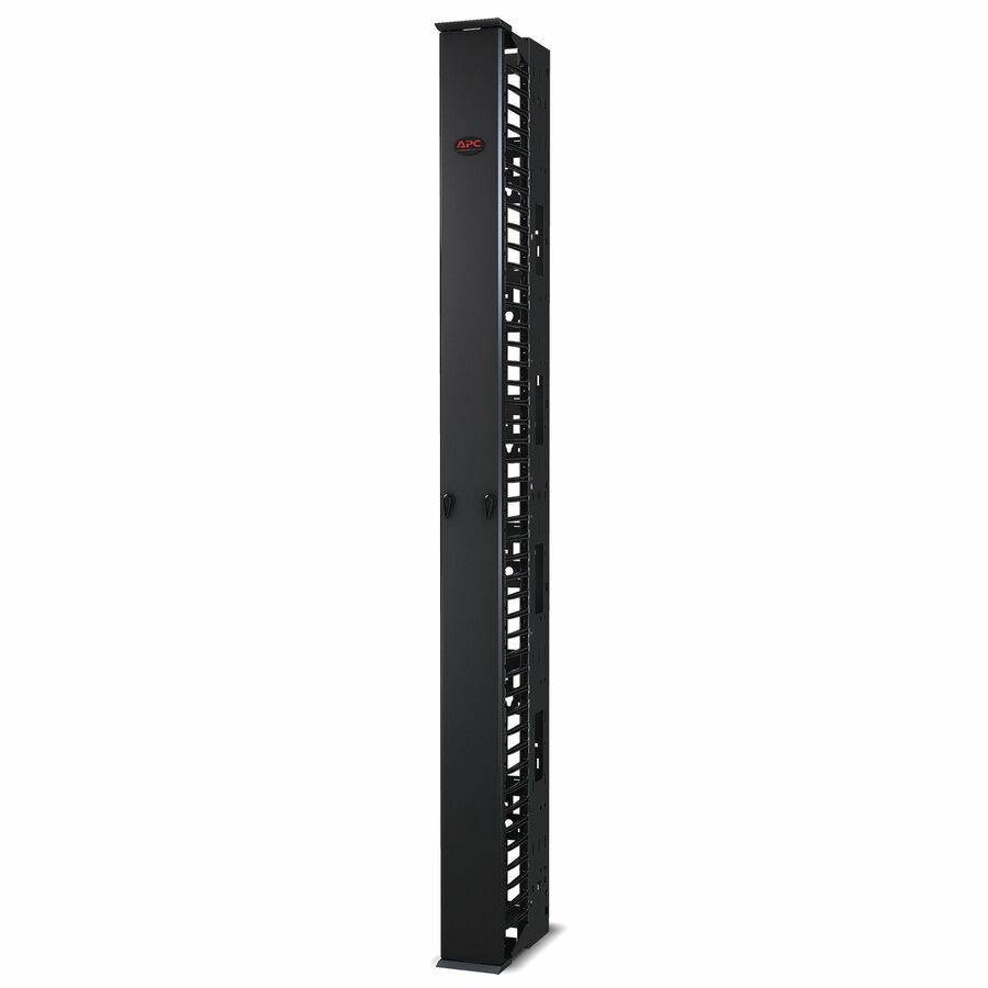 Performance,Vertical Cable Manager for 2 & 4 Post Racks, 84"H x 6"W, Single-Sided with Door