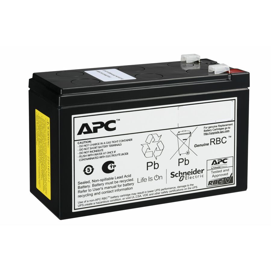 APC Replacement Battery Cartridge, VRLA, 9Ah, 12V DC, 2-year warranty