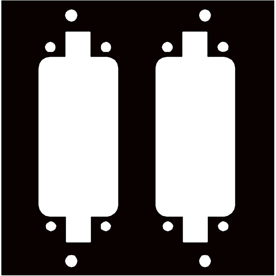 Middle Atlantic UCP Module with DL Series Multipin Punchouts - Black