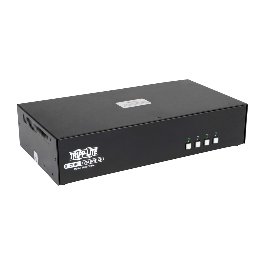 Tripp Lite by Eaton Secure KVM Switch, 4-Port, Dual Monitor, DVI to DVI, NIAP PP3.0 Certified, Audio, TAA