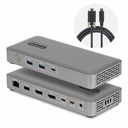 StarTech USB4 Docking Station, Driverless Dual 4K for macOS and Windows, Universal USB-C Dock with 100W Laptop Charging and 2.5GbE