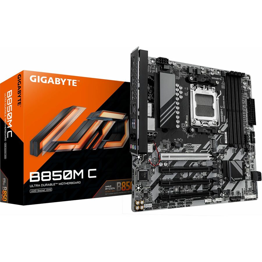 GIGABYTE Ultra Durable B850M C Gaming Desktop Motherboard - AMD B850 Chipset - Socket AM5 - Micro ATX
