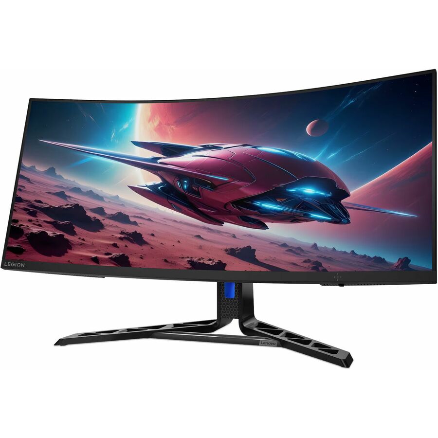 Lenovo Legion R34w-30 34" Class UW-QHD Curved Screen Gaming LED Monitor - 21:9 - Raven Black