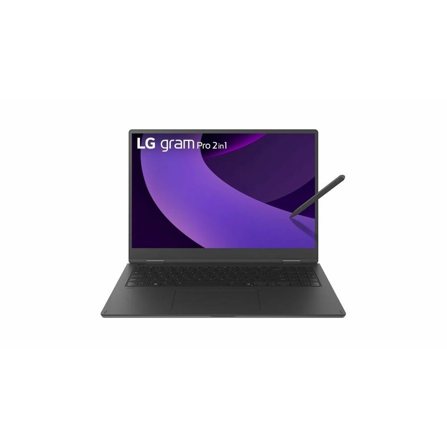LG gram Pro 16T90TP-K.APB6U1 16" Touchscreen Convertible 2 in 1 Notebook - WQXGA+ - 120 Hz - Intel Core Ultra 7 255H - Intel Evo Platform - 32 GB - 1 TB SSD - Obsidian Black