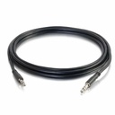 C2G6ft (1.8m) Slim Aux 3.5mm Audio Cable - M/M - Black