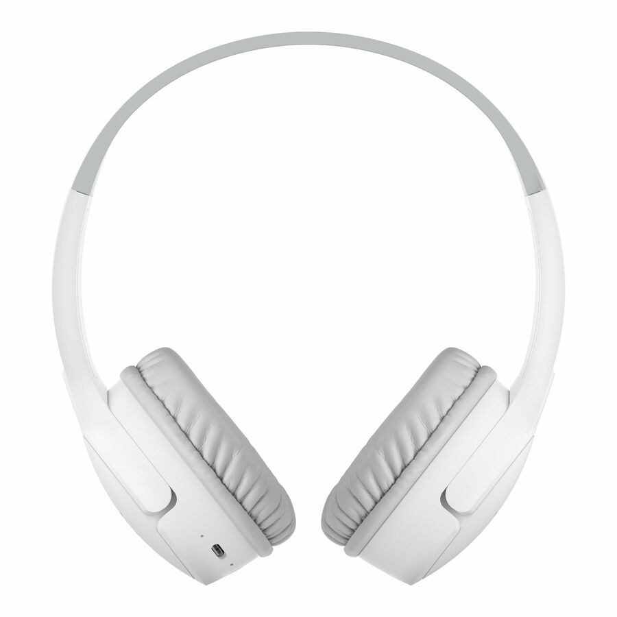 Belkin Wireless Bluetooth On-Ear Headphones for Kids w/ Mic - 85dB Limit - Protective Case - w/ USB-C Cable - Headset - Blue