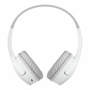 Belkin Wireless Bluetooth On-Ear Headphones for Kids w/ Mic - 85dB Limit - Protective Case - w/ USB-C Cable - Headset - Blue