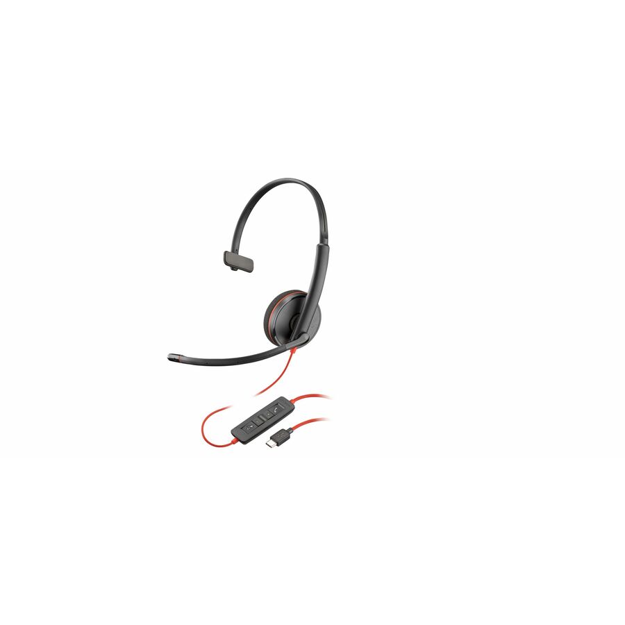 Poly Blackwire 3210 Monaural Headset +USB-C/A Adapter TAA