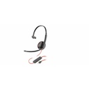 Poly Blackwire 3210 Monaural Headset +USB-C/A Adapter TAA