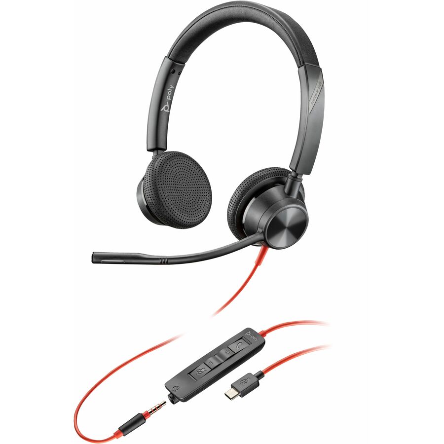 Poly Blackwire 3325 Headset +USB-C/A Adapter TAA