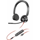 Poly Blackwire 3325 Headset +USB-C/A Adapter TAA