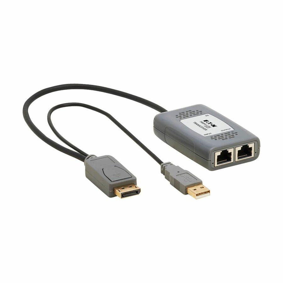 Eaton Tripp Lite Series DisplayPort over Cat6 Pigtail Receiver with Repeater, 4K 60 Hz, 4:4:4, Transceiver, HDCP 2.2, 230 ft. (70.1 m), TAA
