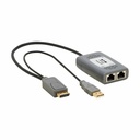 Eaton Tripp Lite Series DisplayPort over Cat6 Pigtail Receiver with Repeater, 4K 60 Hz, 4:4:4, Transceiver, HDCP 2.2, 230 ft. (70.1 m), TAA
