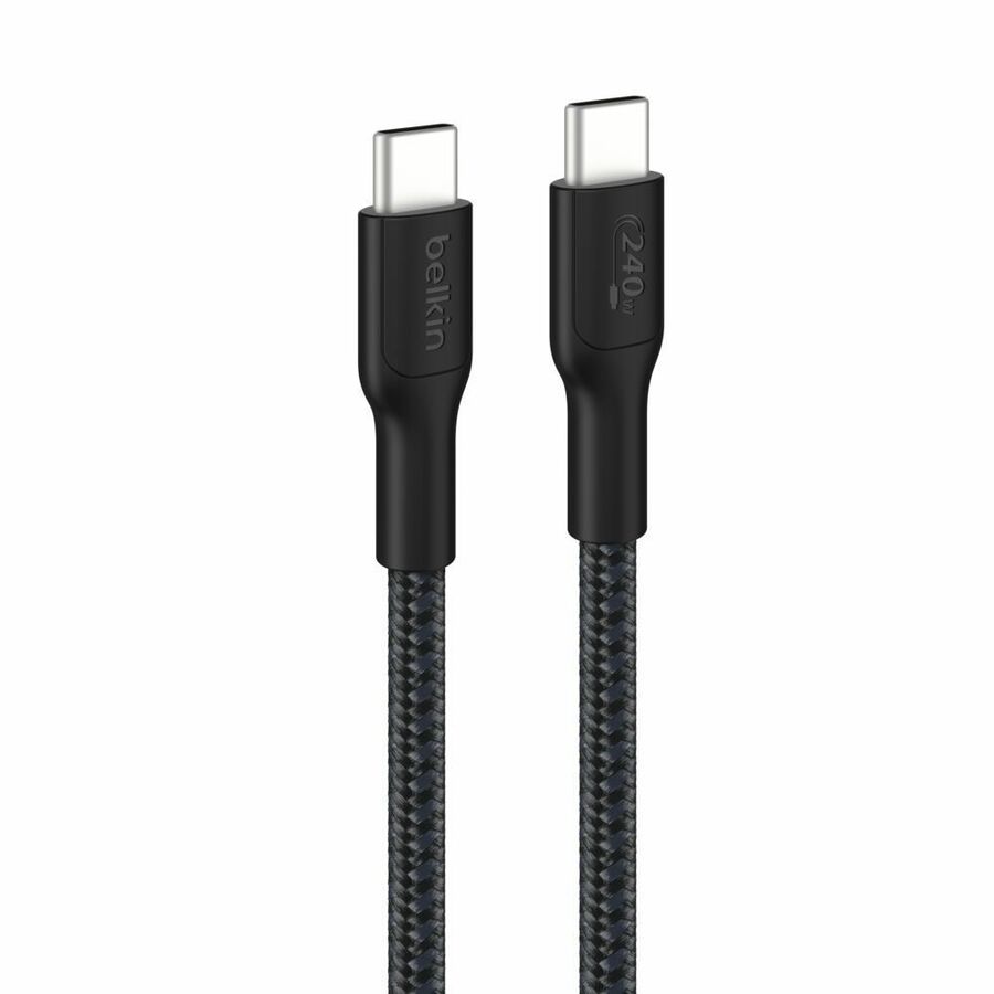 Belkin BoostCharge Pro USB-C to USB-C Braided Cable 240W, 9.8ft/3m, Black
