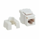 Eaton Tripp Lite Series Cat6a Keystone Jacks, 10 Pack - 4PPoE Compliant, 110/Krone, 568A/B, RJ45 Ethernet, White, TAA